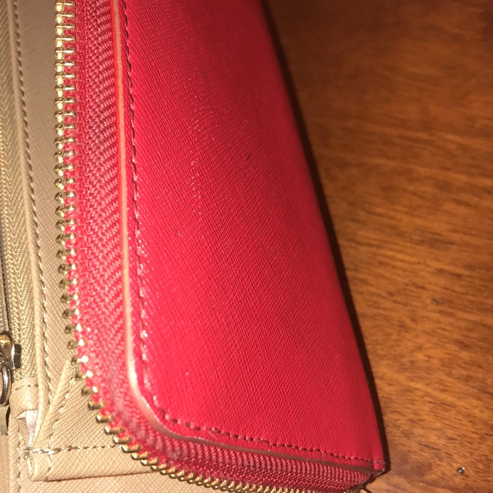 DKNY Large Saffiano Leather Tote and Wallet, Red - Picture 16 of 16